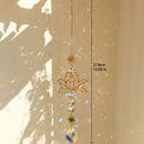 Axyaa Crystal Lotus Sun Catcher Chakra Rainbow Prism Home Decor