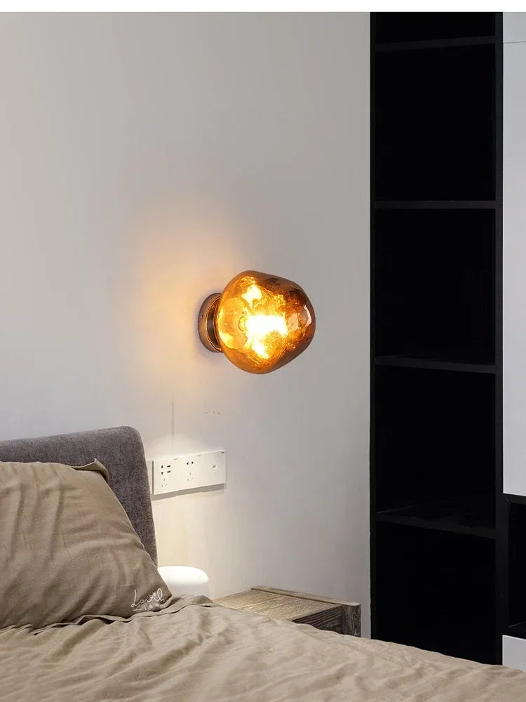 Nordic Glass Lava Wall Lamp for Living Room, Bedroom, Staircase from Axya