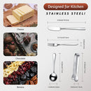 Axyaa 14-Piece Mini Cutlery Set: Tongs, Spatulas, Spoons, Forks - Non-Stick Tableware