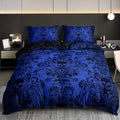 Axyaa Black Floral Duvet Cover Set: Soft, Breathable, All Seasons 3-Piece Set