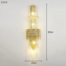 Axyaa Modern Glass Wall Lamp LED Light for Bedroom Living Room TV Background