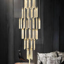 Axyaa Crystal Chandelier Stair Pendant Lamp Living Room Pendant Lights Interior Lighting