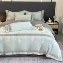 Axyaa Embroidered Luxury Fleece 4-Piece Winter Bedding Set