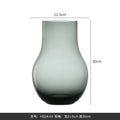 Grey Gourd Glass Vase for Pieris Japonica Home Decor by Axyaa