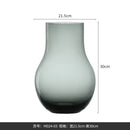 Grey Gourd Glass Vase for Pieris Japonica Home Decor by Axyaa