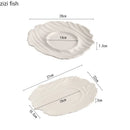 Axyaa Irregular Texture Ceramic Dinner Plate - Pure White Tableware