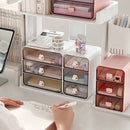 Axyaa Bunny Storage Box: Transparent Desk Organizer for Students & Office, Large Capacity