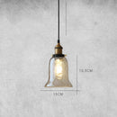 Axyaa Amber Glass Vintage Pendant Lamp with LED Edison Bulb - Industrial Lighting Fixtures