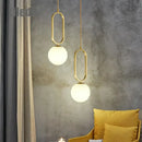 Axyaa Golden Glass Ball Pendant Lights for Modern Decor
