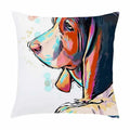 Axyaa Painted Dog Decorative Soft Sofa Bed Pillow Cover in Cartoon Puppy Design