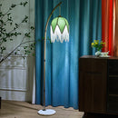 Axyaa Green Tassel Fabric Floor Lamp LED E27 for Home Decoration