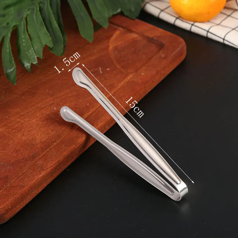 Axyaa Stainless Steel Smart Grill Tongs Gold/Silver Meat Clip for BBQ Cooking