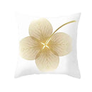 Axyaa Gold Plant Polyester Pillow Case for Home Decor