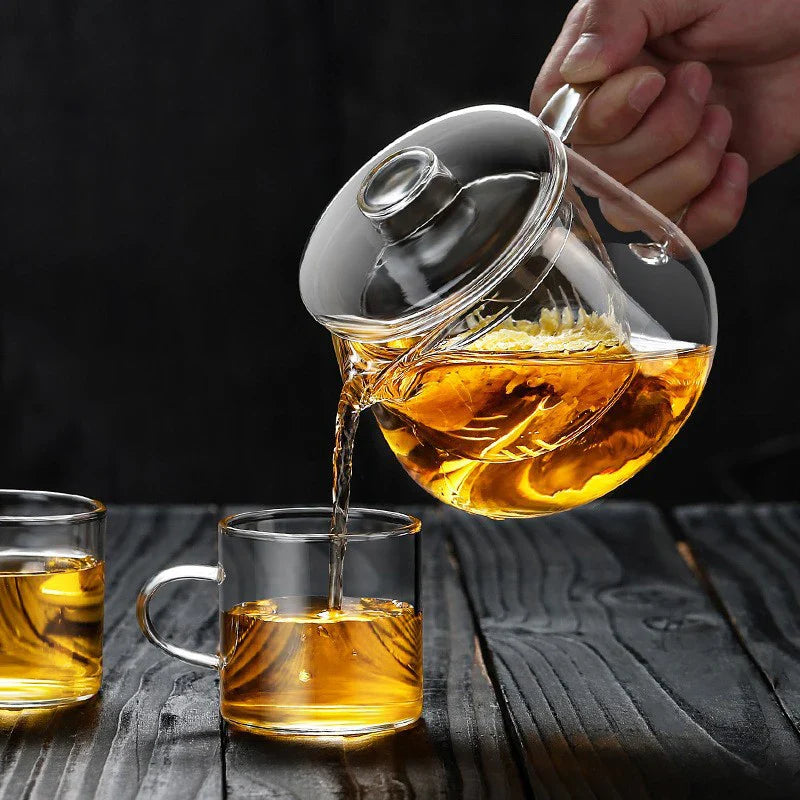 Axya Glass Teapot with Strainer - Tea Infuser Kung Fu Set