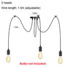 Axyaa Black Spider Chandelier: Vintage Industrial Pendant Light for Farmhouse Dining Room