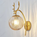 Axyaa LED Glass Spherical Wall Lamp for Home Living Room Bedroom Hallway Lighting