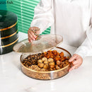 Axya Dried Fruit Candy Snack Plate with Storage Tray for Organized Refreshments