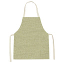 Axyaa Blue Wave Kitchen Apron: Yellow Striped Wood Texture, Adult & Kids Bib