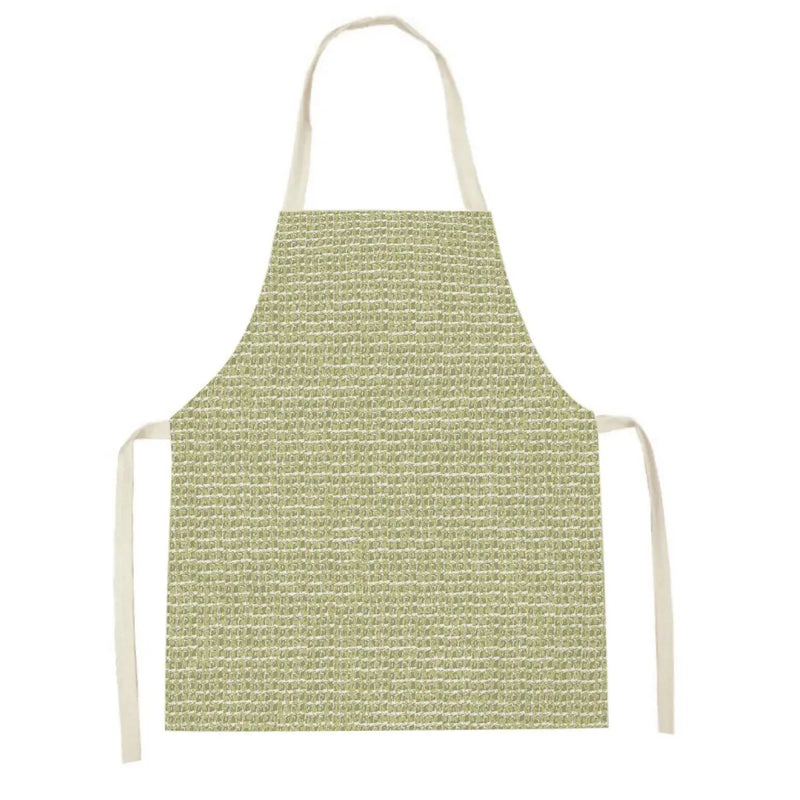 Axyaa Blue Wave Kitchen Apron: Yellow Striped Wood Texture, Adult & Kids Bib
