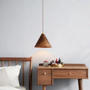 Axyaa Black Walnut Wood Chandelier LED Pendant Light: Nordic Design for Home and Restaurant