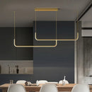 Axyaa Dimmable LED Ceiling Chandelier for Dining Room Kitchen, Minimalist Pendant Lamps