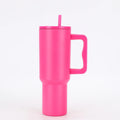 Axyaa 30oz Stainless Steel Tumbler with Handle, Lid, Straw - Leak Proof, Vacuum Insulated
