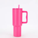 Axyaa 30oz Stainless Steel Tumbler with Handle, Lid, Straw - Leak Proof, Vacuum Insulated