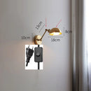 Axyaa Copper LED Wall Light with Pull Chain Switch, Nordic Modern Design