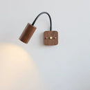 Axyaa Rotatable Walnut Wood Wall Lamp for Japanese Bedroom Reading