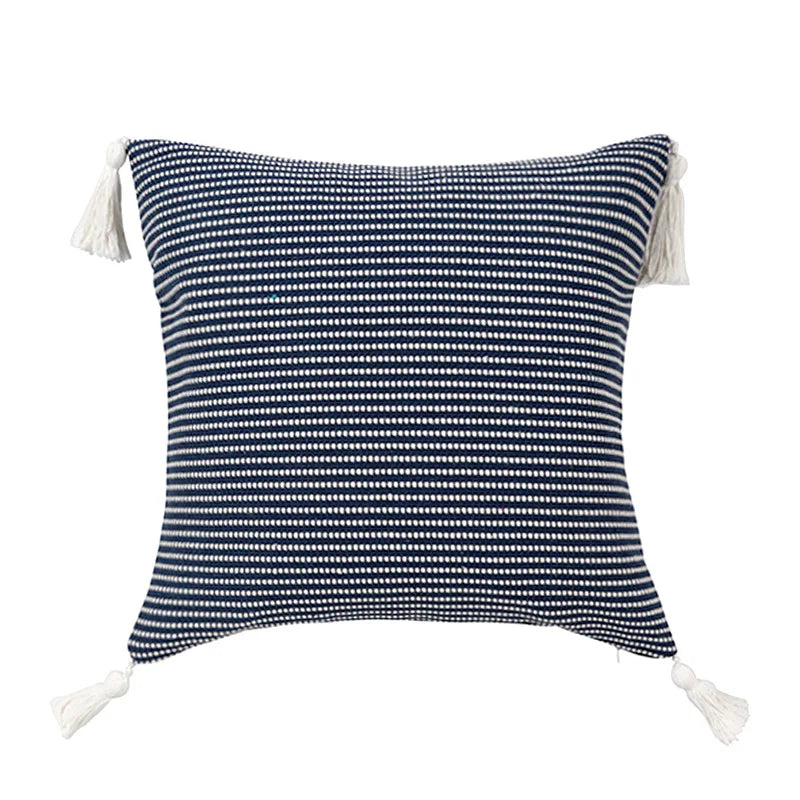 Axyaa Boho Jacquard Tassels Decorative Cushion Cover for Home Decor