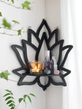 Axyaa Crystal Butterfly Wall Shelf for Boho Home Decoration