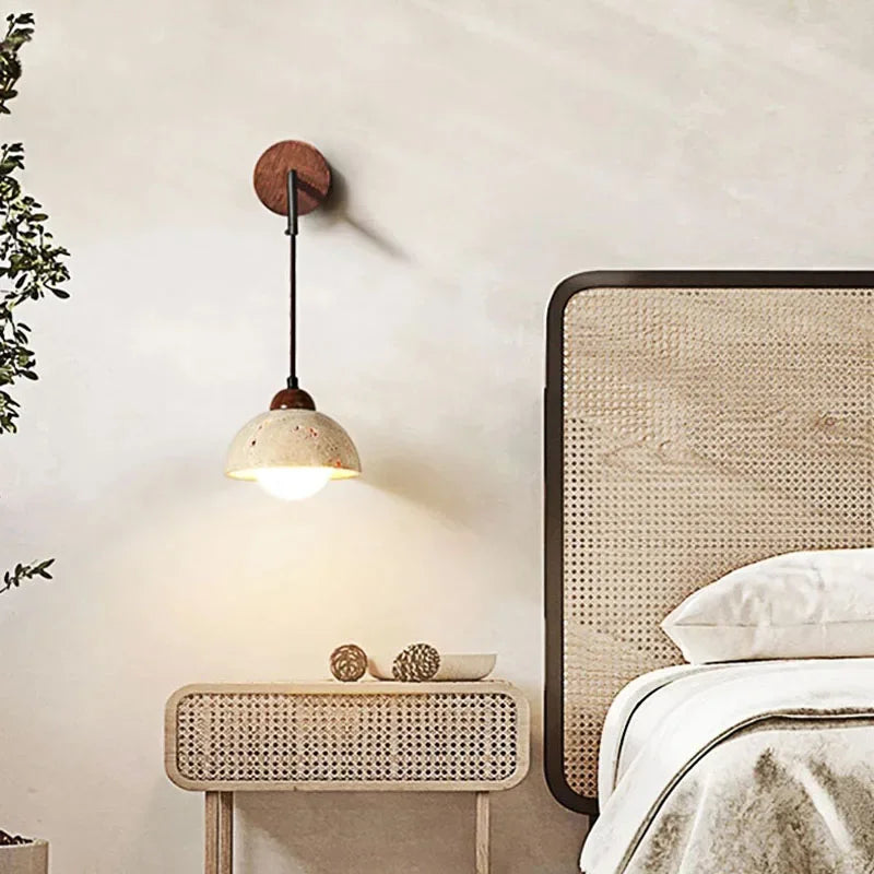 Axyaa Wabi Sabi Stone Table LED Wall Lamp for Modern Home Decor