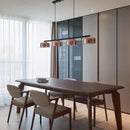 Axyaa Postmodern 4-Head Pendant Light for Dining Bar Office, Modern LED Suspension Lighting