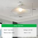 Axyaa Fabric LED Pendant Chandelier: Modern Nordic Dining Room Lighting