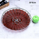 Axyaa Handwoven Fruit Platter: Plastic Imitation Vine, 10 Sizes, Brown Serving Basket