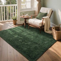 Axyaa Plush Green Area Rug for Modern Home Decor & Cozy Living Spaces