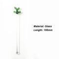 Axyaa Cactus Glass Stir Stick: Colorful, Long Handle for Cocktails, Juice, Coffee