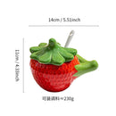 Axyaa Ceramic Strawberry Oil Pot Seasoning Jar Sugar Chili Soy Sauce Bottle