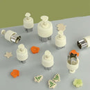 Axyaa Stainless Steel Biscuit & Vegetable Cutter Set - Push Type, Multiple Shapes