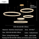 Axyaa Circular Ring Chandelier for Modern Living Bedroom Dining Room Lighting