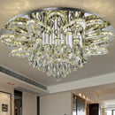 Axyaa Modern Luxury Dimmable LED Chandelier K9 Cristal Ceiling Lighting Chrome Fixtures