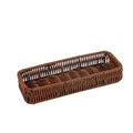 Axyaa Rectangular Faux Rattan Storage Basket for Home Organization