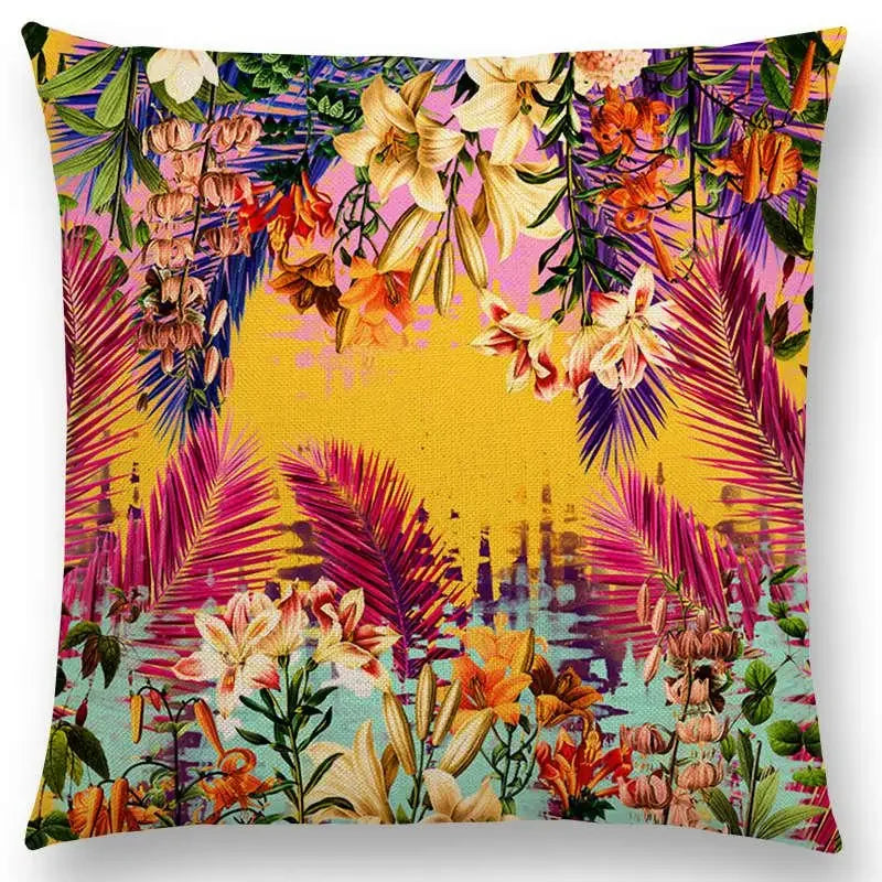 Axyaa Tropical Jungle Garden Throw Pillow Covers