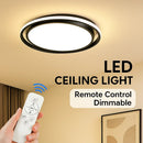 Axyaa Gold Round LED Ceiling Chandelier Remote Control Light for Home Decor