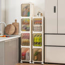 Axyaa 20cm Multi-Layer Slim Storage Cabinet Organizer for Bathroom Kitchen Living Room