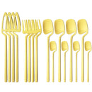 Axyaa Rainbow Matte Stainless Steel Cutlery Set