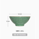Axyaa 5-inch Ceramic Bowl - Vintage Aesthetic, Ice Cracks Design