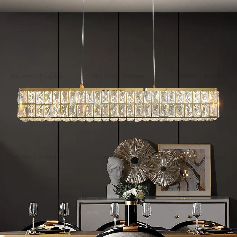 Axyaa Crystal Chandelier: Modern Luxury Lighting for Living Room, Restaurant, and Villa