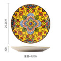 Axyaa Bohemian Enchanting Yellow Flower Ceramic Tableware Set