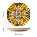 Axyaa Bohemian Enchanting Yellow Flower Ceramic Tableware Set